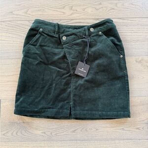 The Normal Brand Dark Green Corduroy Mini Skirt